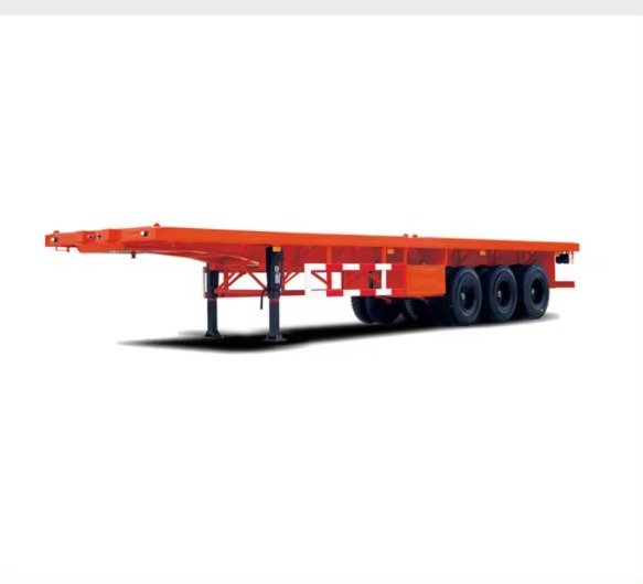60 Ton Heavy-Duty 2 / 3-Axle Flatbed Semi-Trailer, 20 / 40 ft