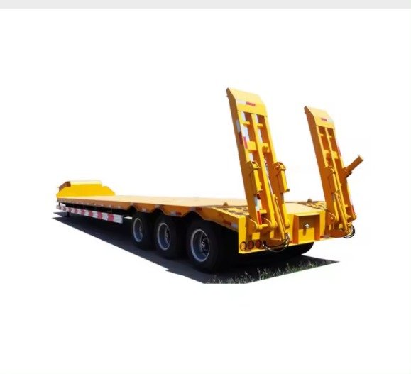 Heavy-Duty 3-Axle Lowboy Semi-Trailer, 60 / 80 / 100 Ton