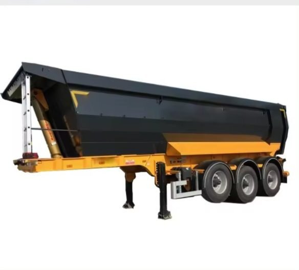 3-Axle Stone Dump Semi-Trailer, 70–130 Ton, Front Lifting